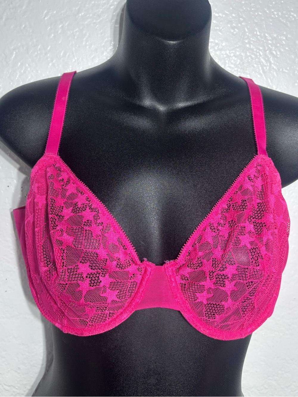 Skarlett Blue Hot Pink Lace Underwire Bra